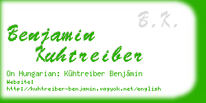 benjamin kuhtreiber business card